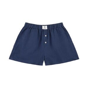 PARKE NAVY LINEN SHORTS M
